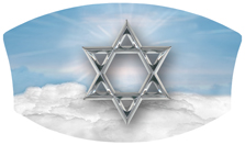 DNSWILL 120 BL SL Star of David Blue Silver